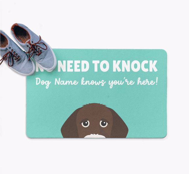 No Need To Knock: Personalized {breedFullName} Doormat